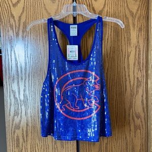 PINK Victoria’s Secret Limited Edition Chicago Cubs sequined Tank*XSmall